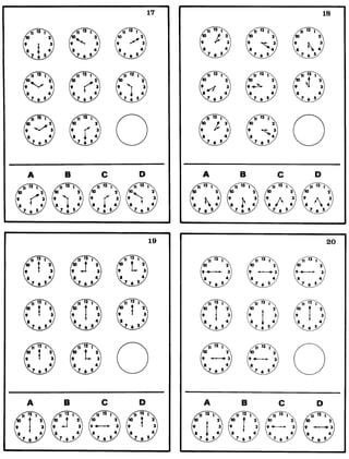 teste psicotécnico Relogios