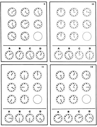 teste psicotécnico Relogios