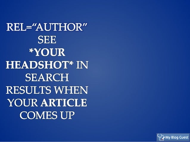 Rel=Publisher versus Rel=author Slide 10