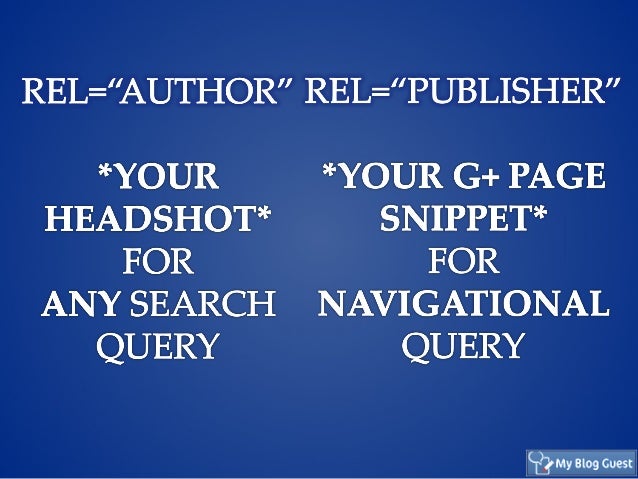 Rel=Publisher versus Rel=author Slide 13