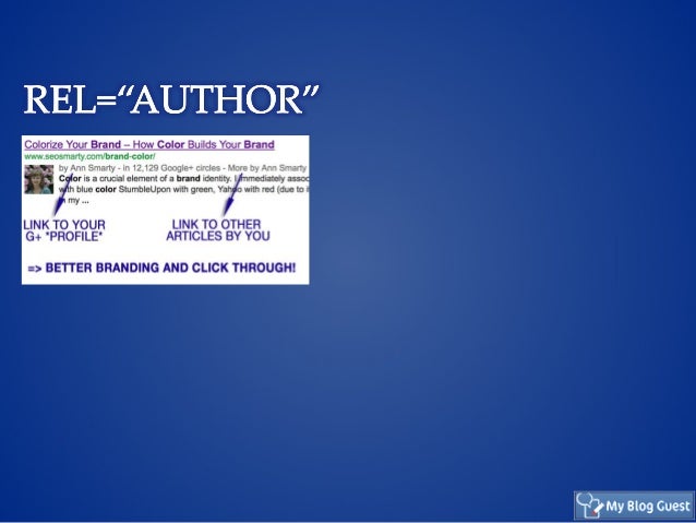 Rel=Publisher versus Rel=author Slide 14