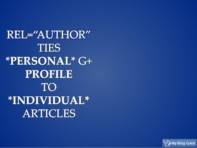 Rel=Publisher versus Rel=author Slide 3