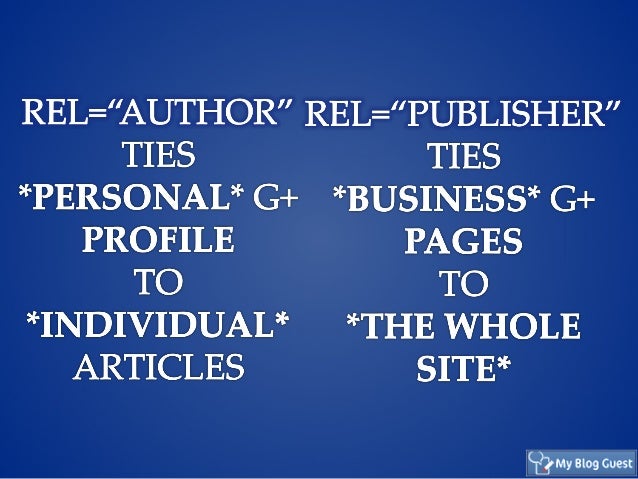Rel=Publisher versus Rel=author Slide 4
