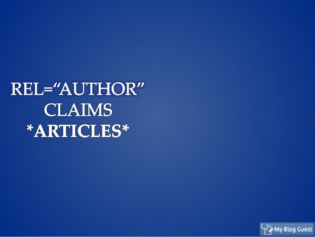 Rel=Publisher versus Rel=author Slide 7