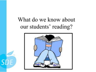 What do we know about
our students’ reading?




                   3
 