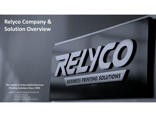 Relyco company & solution overview