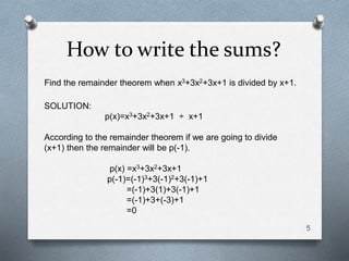 Reminder Math Solution REMAINDER AND FACTOR THEOREM.pptx