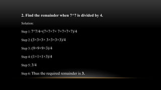 Reminder Math Solution Remainder theory | PPTX