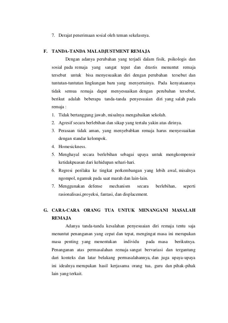 Remaja Dan Masalahnya