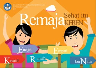 KEMENTERIAN PENDIDIKAN DAN KEBUDAYAAN
REPUBLIK INDONESIA
2019
RemajaKEREN
Sehat itu
Enerjik
Empati
Kreatif berNalar
 