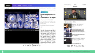 REX Player à France Télévisions
site web france.tv app iOS franceinfo
 