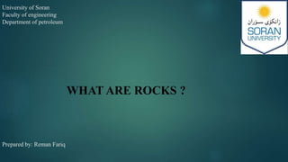My Department Rocks What are rocks ? | PPTX