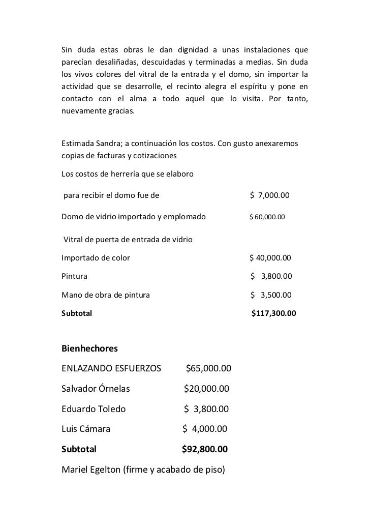 Carta Agradecimiento - Remar Cancún