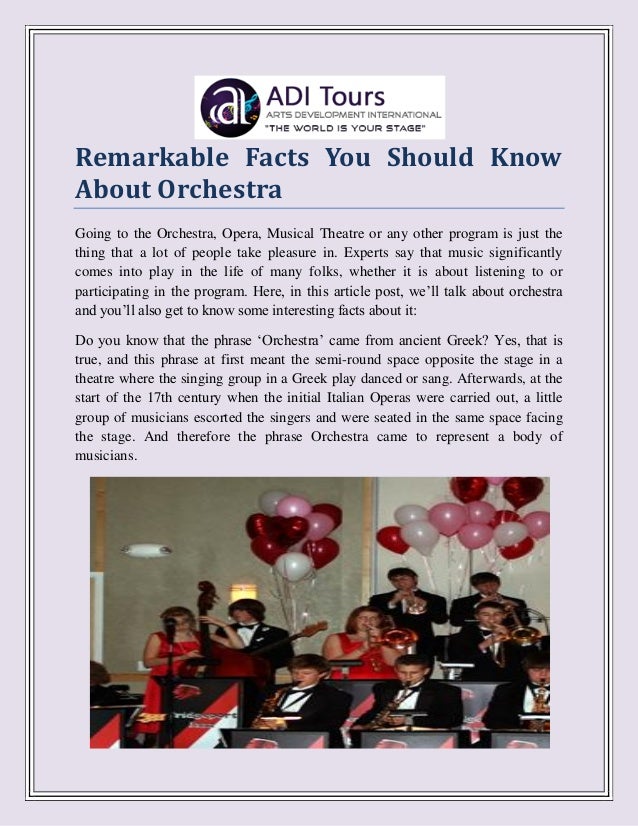 Remarkable facts you should know about orchestra