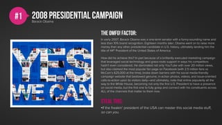 #1   2008 presidential campaign
     Barack Obama


                        The oMFG! Factor:
                        In e...