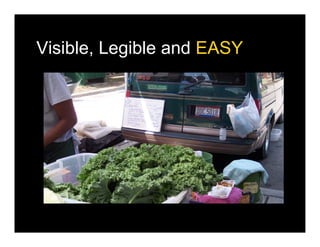 Visible, Legible and EASY
 