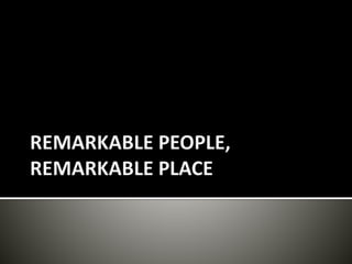 Remarkable People | PPTX