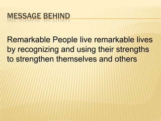 Remarkable people | PPTX