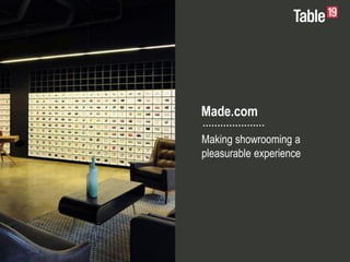Made.com
Making showrooming a
pleasurable experience
 