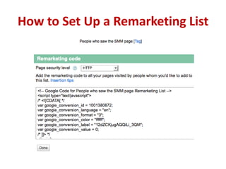 How to Set Up a Remarketing List
 
