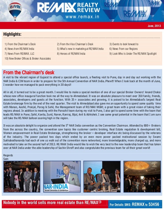 Remax Realty Review June 2013