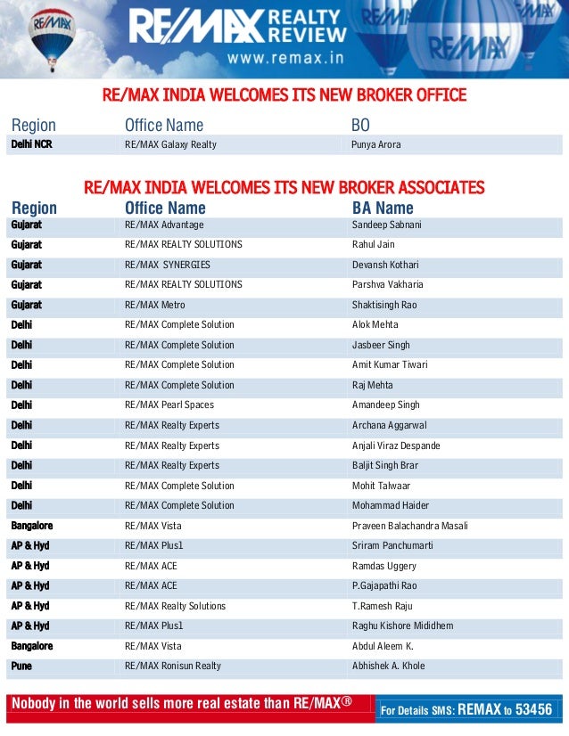 Remax Realty Review June 2013