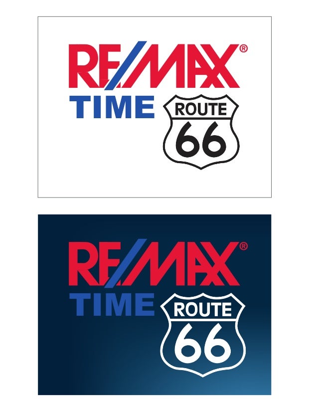 Remax time realty route 66 logo white