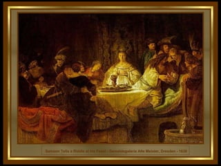 Samson Tells a Riddle at his Feast - Gemaldegalerie Alte Meister, Dresden - 1638 