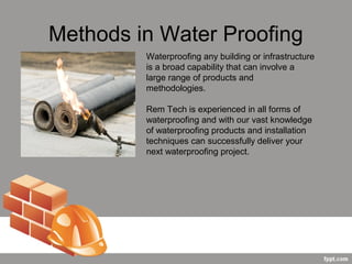 Water Proofing techniques | PPT