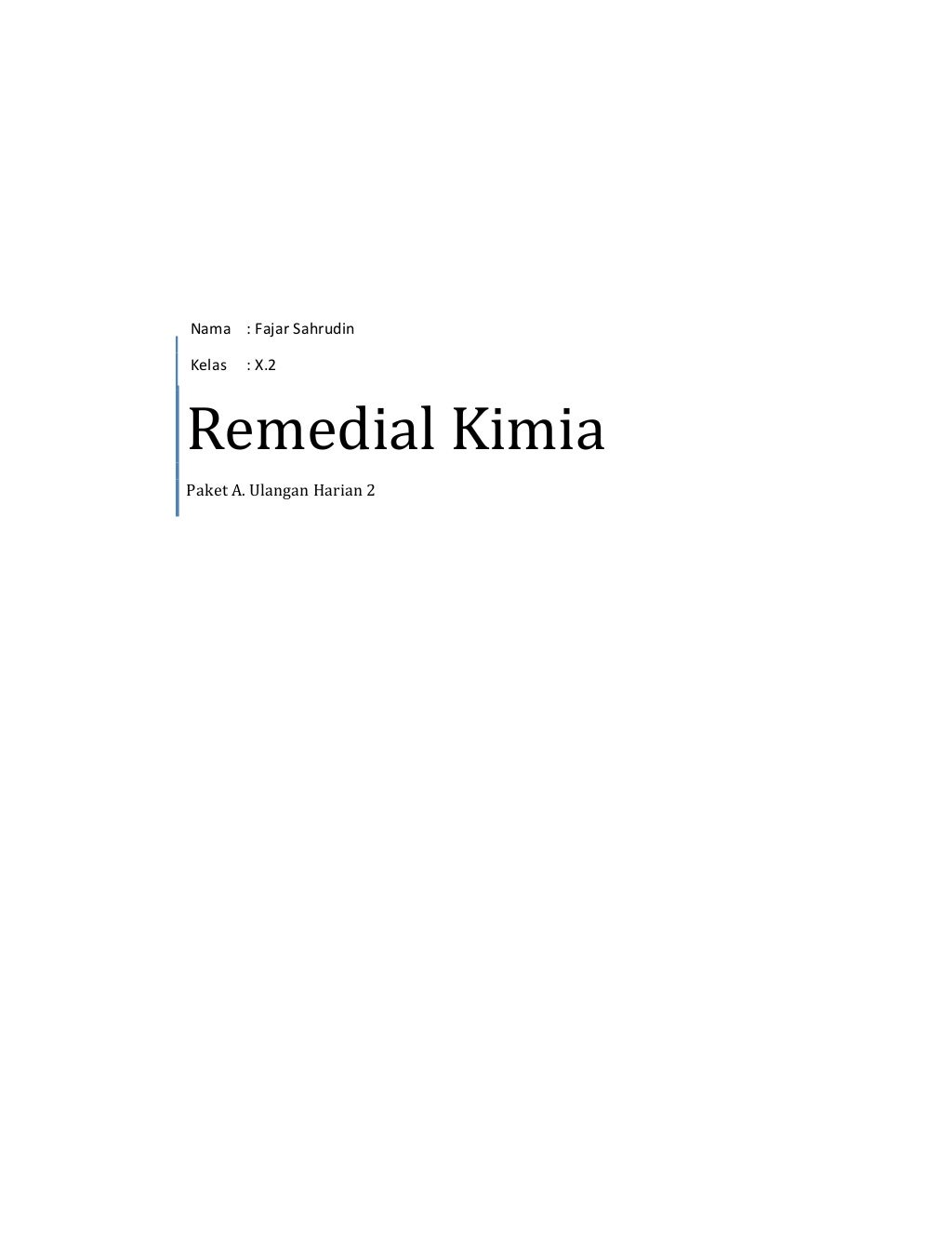 Contoh Soal Redoks Kimia + Jawaban Contoh Soal Redoks Kimia + Jawaban