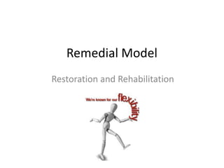 Remedial Model
Restoration and Rehabilitation
 