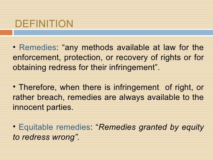 Remedies
