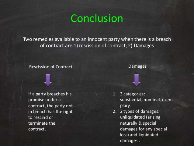 Contract Law Remedies