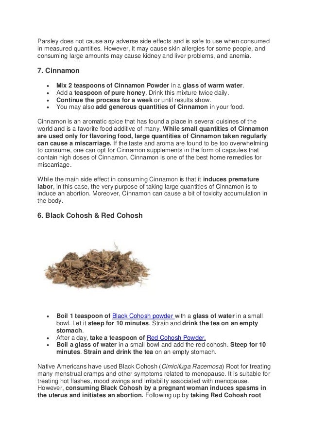 How to use cinnamon for abortion