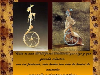 Esta es una de las pocas esculturas que hizo y que guarda relación  con sus pinturas, esta hecha tan solo de huesos de animales como pollo y alambres metálicos  . Homo rodans Animal fantástico 