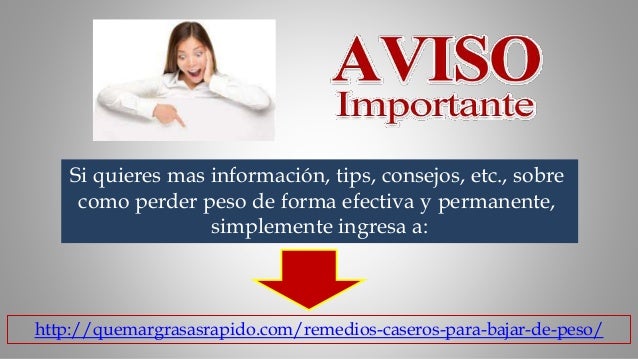 Consejos caseros para bajar de peso en una semana