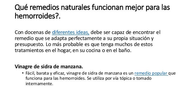 Remedios efectivos para curar las hemorroides Remedios efectivos para curar las hemorroides