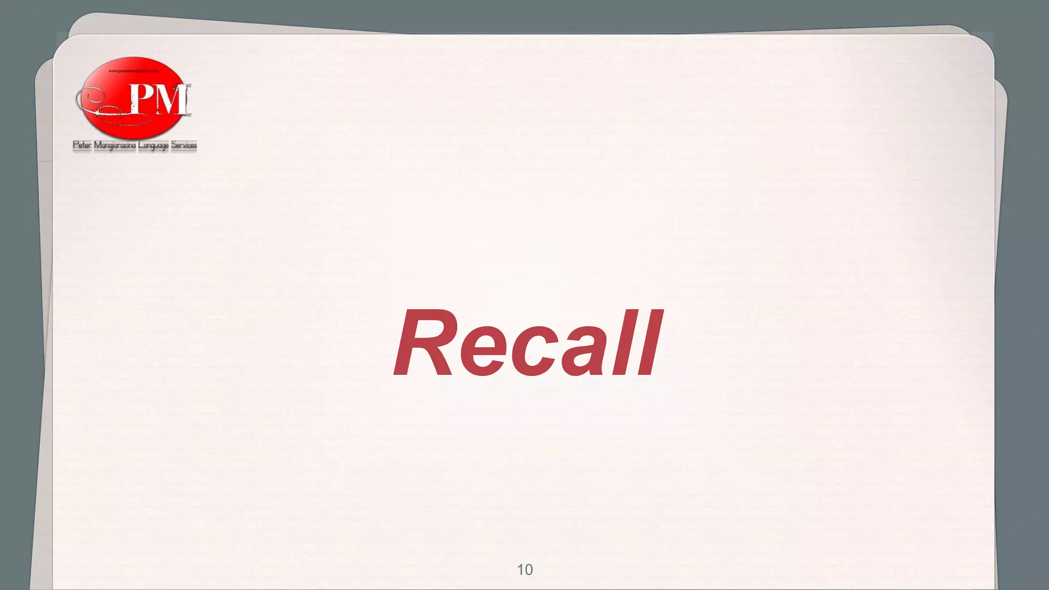 Recall
10