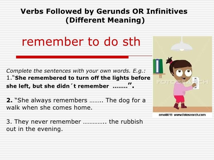 Remember Forgetstop Try Gerundsinfinitives Remember Forgetstop Try Gerundsinfinitives