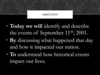 Powerpoint Presentation Remembering September 11th 2001 | PPTX