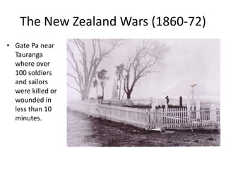 The Musket Wars (1818-36)
• There are almost no
memorials to the 20,000
Maori who are believed to
have died between 1818-
1836.
• Dates can even range to 1806-
1845….
• Memory of these wars is often
passed down in Korero.
• A monument to the defeat of
Ngati Mamoe by Ngai Tahu in
the 1830’s.
8
 