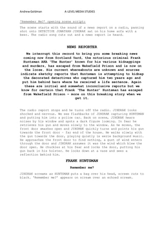 Remember me? script | DOCX