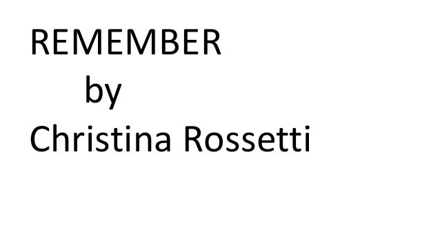 Download Remember By Christina Rossetti Theme Gif