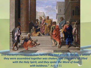 Suffering Shame for His Name
The Sanhedrin then had the
apostles flogged and
commanded them not to
speak in the Name of Je...