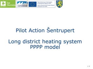 I 1
Pilot Action Šentrupert
Long district heating system
PPPP model
 