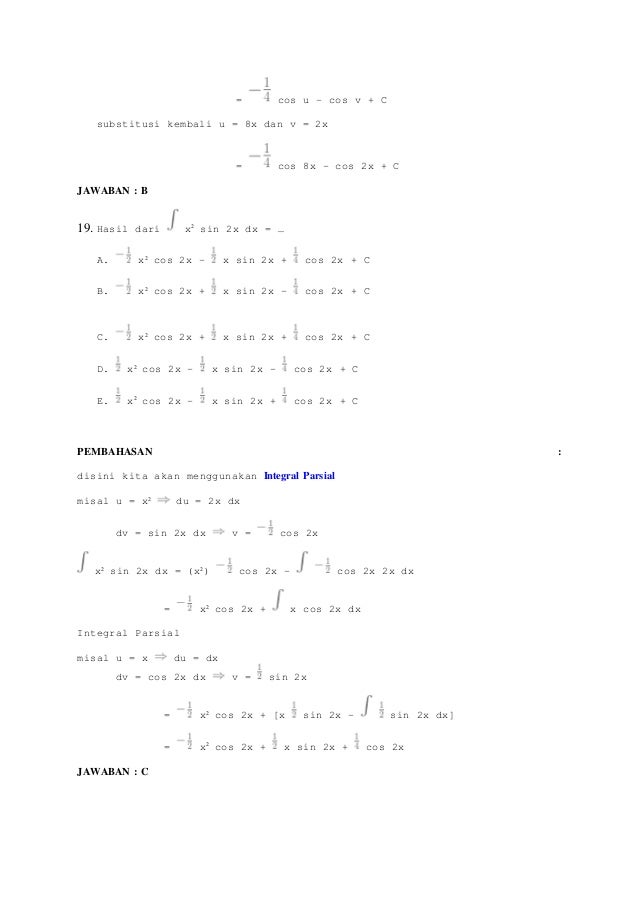 Remidi matematika Bab Integral