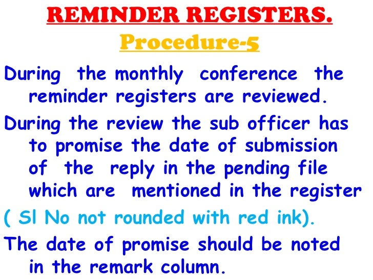 Reminder free Revenue Offices