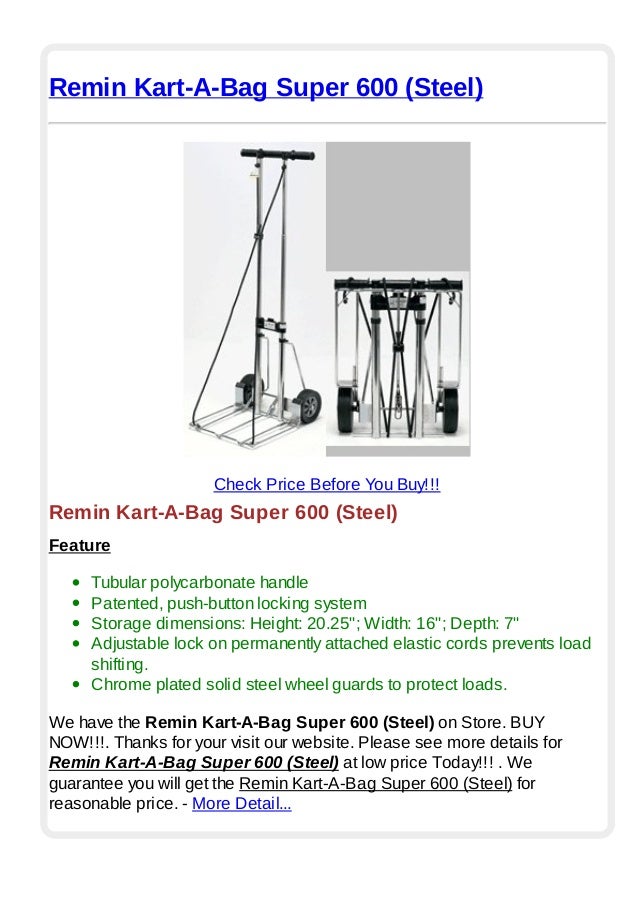 Steel Remin Kart-A-Bag Super 600