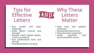 Initial Routing Letters How to Write Remittance & Transmittal Letters | PPTX