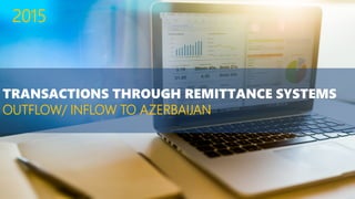 TRANSACTIONS THROUGH REMITTANCE SYSTEMS
OUTFLOW/ INFLOW TO AZERBAIJAN
2015
 